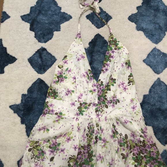 Anna Sui Anthropologie Floral Halter Sundress - Picture 2 of 7